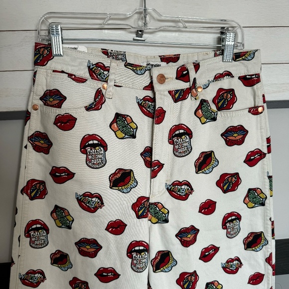 WRANGLER read my lips barrel 652 high rise size 30 wide leg rolling stone - Picture 8 of 17